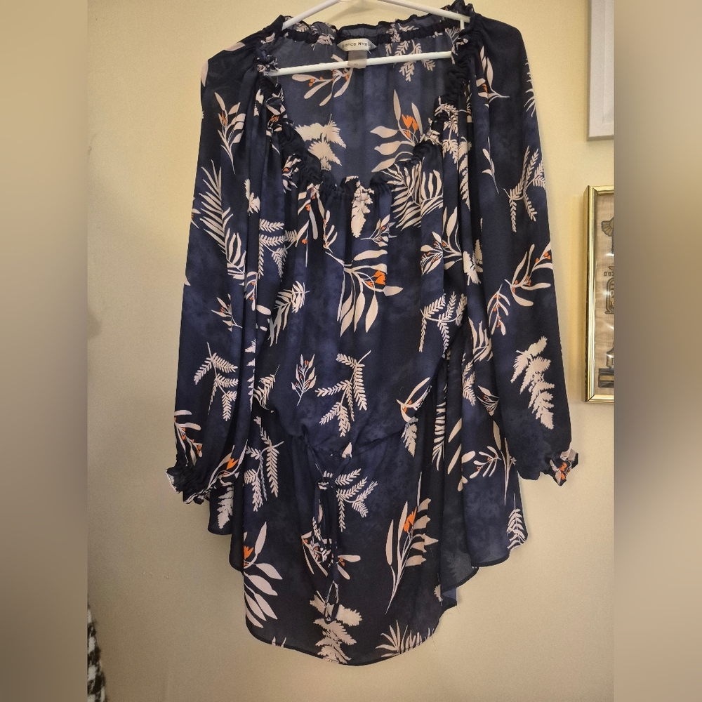 Floral Navy Women's Top